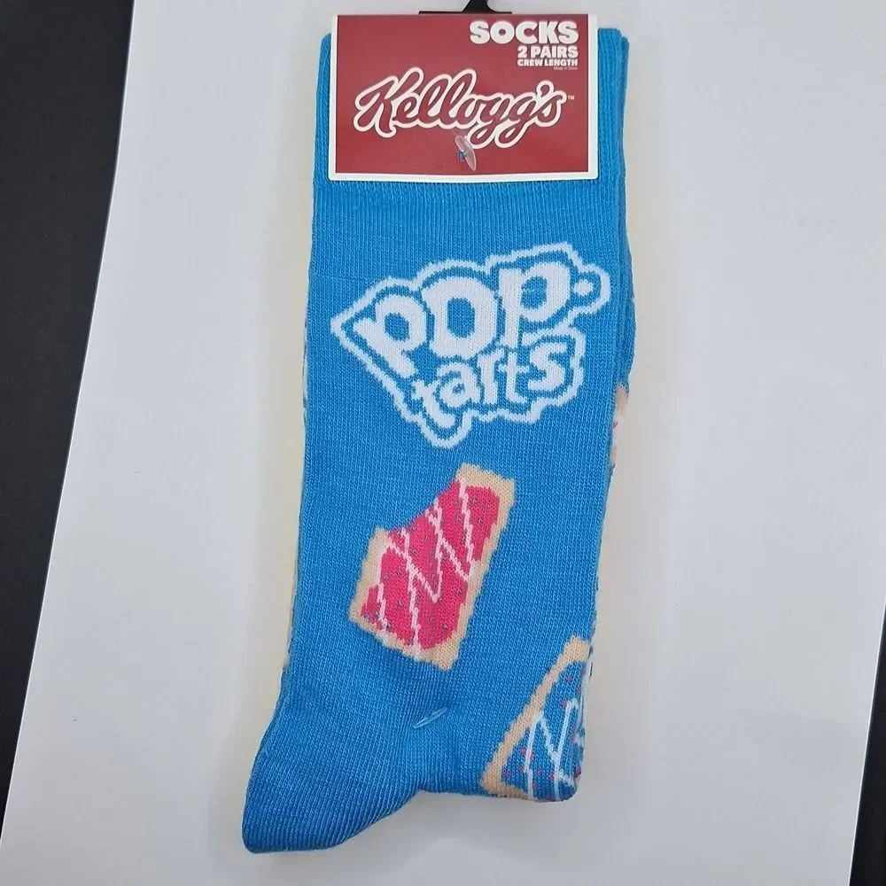 Pop Tarts & Eggo Unisex Crew Cut Socks 2Pk kellogs breakfast socks